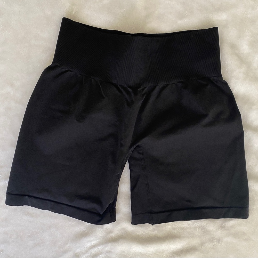 NVGTN Black Solid Pro Shorts